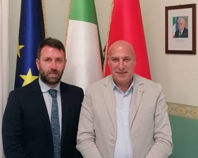 Antonio Megna con il sindaco Vincenzo Voce