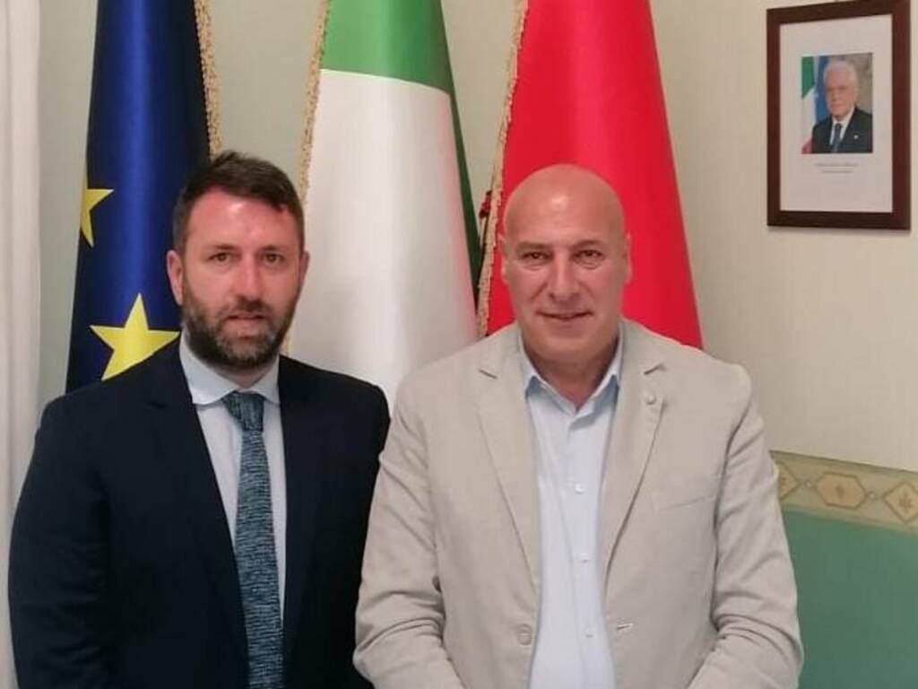 Antonio Megna con il sindaco Vincenzo Voce